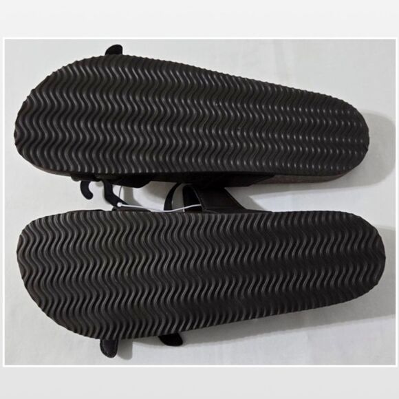 New Falls Creek Shoes Womens Sandals Dark Brown Straps Buckles Slip On Size 11 - Picture 10 of 15